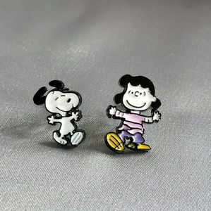 New Snoopy and Lucy stud earrings